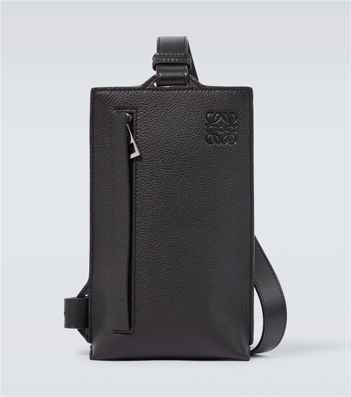 Photo: Loewe Vertical T Pocket grained leather belt bag