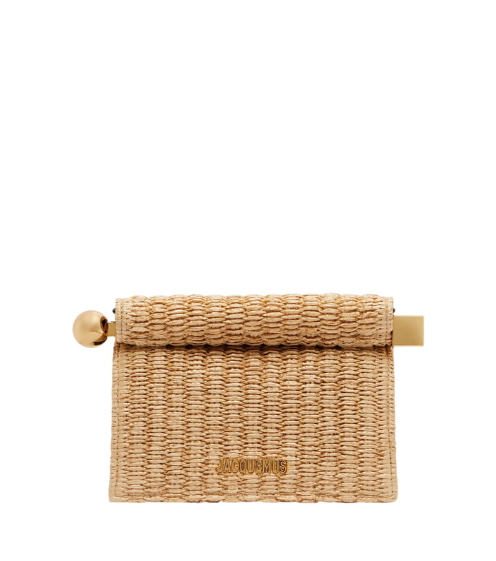 Photo: Jacquemus Rond Carré Small raffia-effect clutch