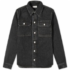 Dries Van Noten Men's Curtis Denim Shirt Jacket in Black