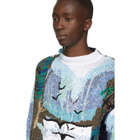 Off-White Blue and White Waterfall Sweater