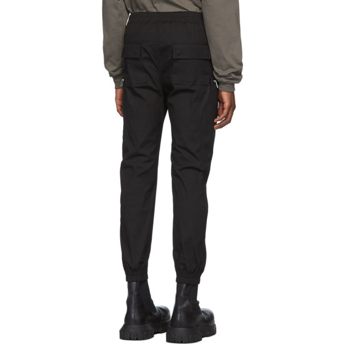 Rick Owens Black Tecuatl Jog Cargo Pants