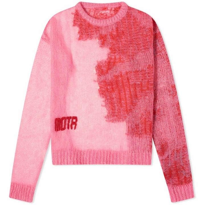 Photo: Members of the Rage Men's Open Knit Jumper in Pink/Multicolor
