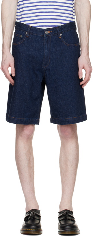 Photo: A.P.C. Indigo Helio Denim Shorts