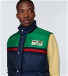 Gucci Colorblocked satin down vest