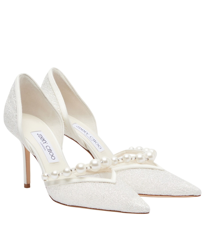 Photo: Jimmy Choo Bridal Aurelie embellished leather pumps