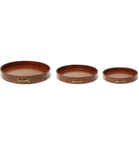 Ben Soleimani - Leather Tray Set - Brown