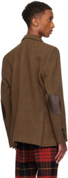 Ernest W. Baker Brown Classic Single-Breasted Blazer