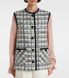 Valentino Mossi sequined cotton-blend tweed vest