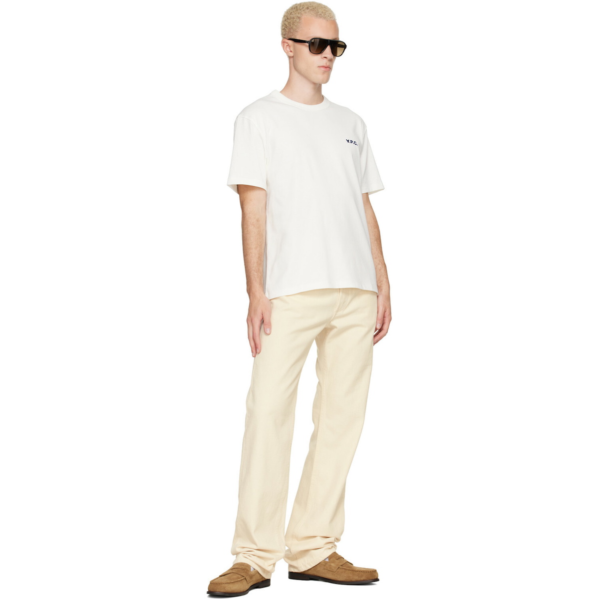 A.P.C. Off-White Boxy Petit 'VPC' T-shirt