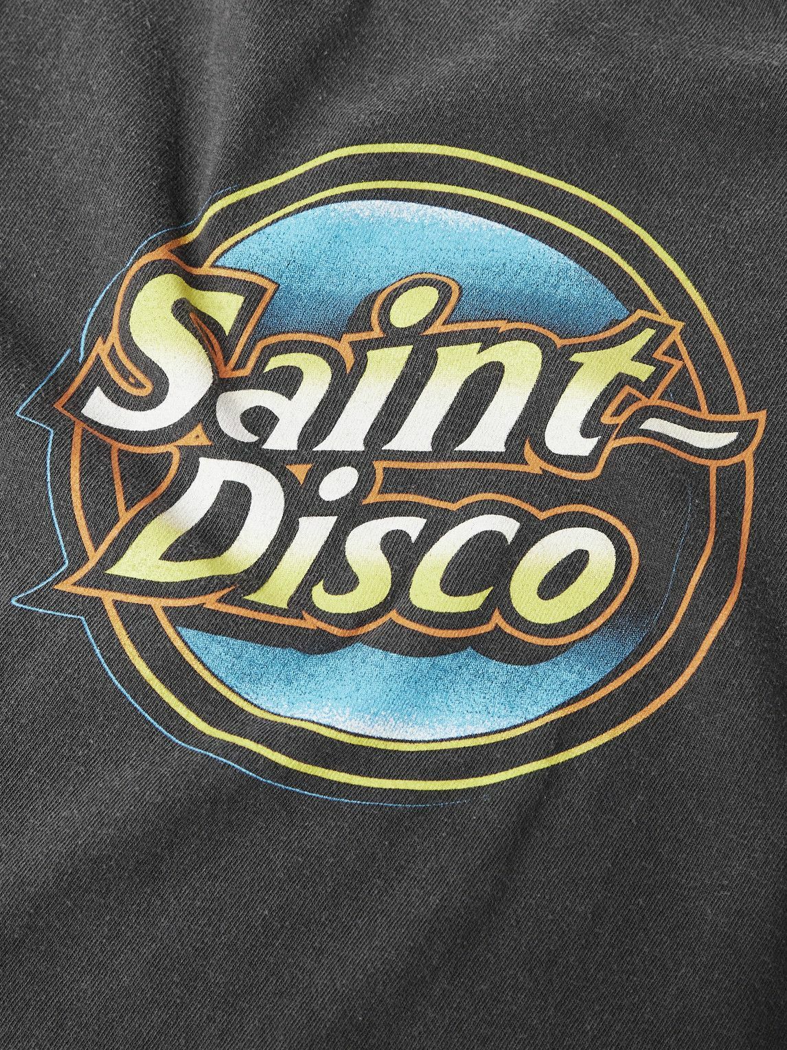 SAINT MXXXXXX - TEFLON DISCO Distressed Printed Cotton-Jersey T