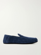 George Cleverley - Mayfair Collapsible-Heel Suede Loafers - Blue