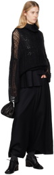 YOHJI YAMAMOTO Black R-Backside Flare Trousers