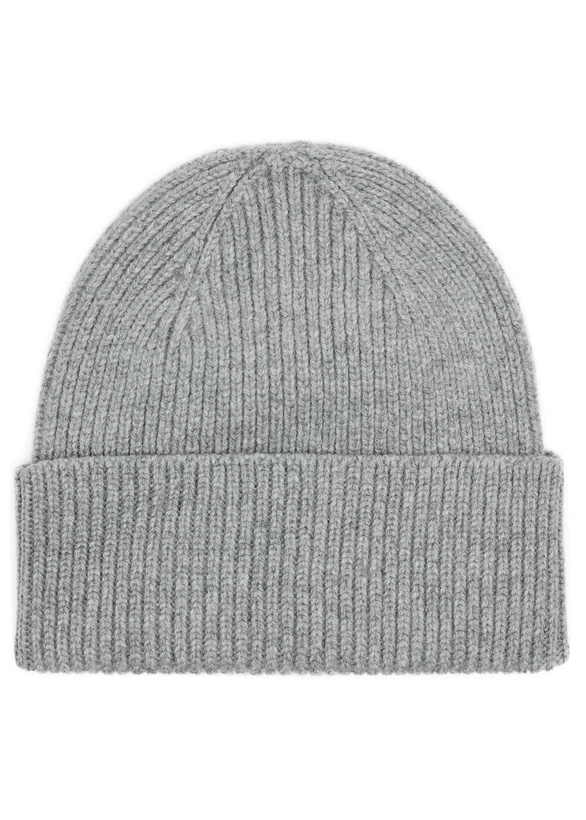 Photo: Colorful Standard Ribbed Wool Beanie - Light Grey - One Size