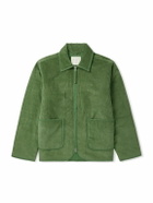 Kardo - Paiwand Studio Amardeep Embroidered Cotton-Herringbone Jacket - Green