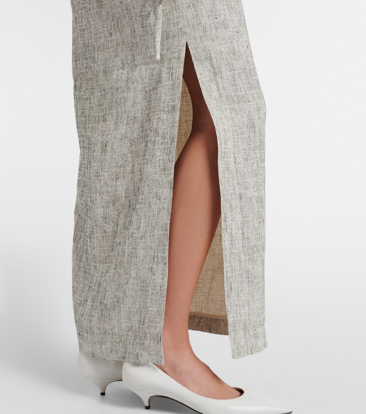 The Row Linen and silk maxi skirt