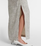 The Row Linen and silk maxi skirt