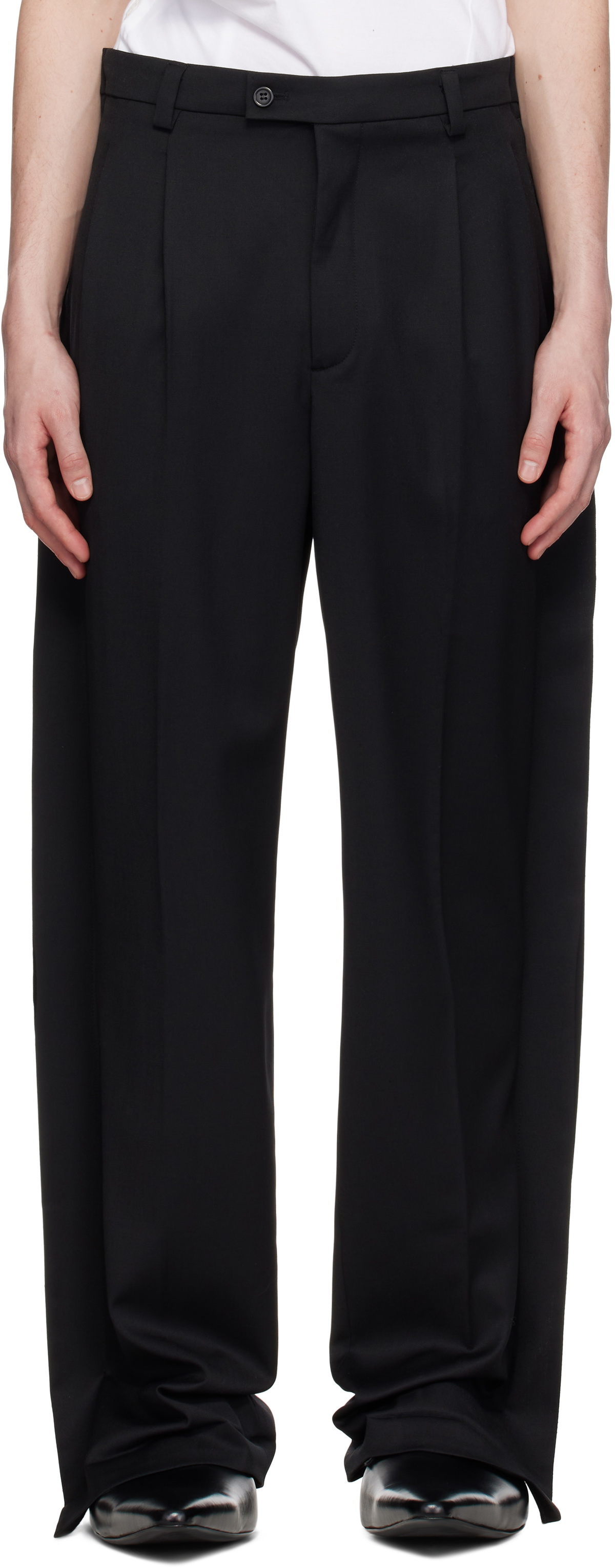 Prototypes Black Outline Tailored Trousers