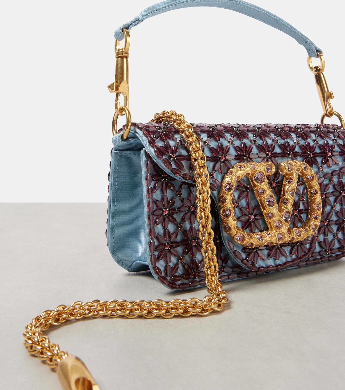 VALENTINO GARAVANIバッグ 外袋付き Valentino Garavani Antibes Medium Flower & Leaves Jacquard Tote