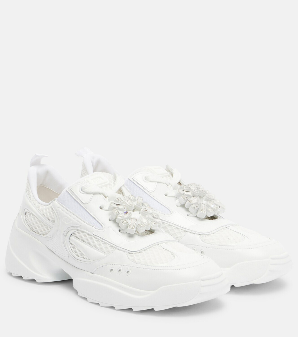 Roger Vivier Viv' On The Run leather-trimmed sneakers