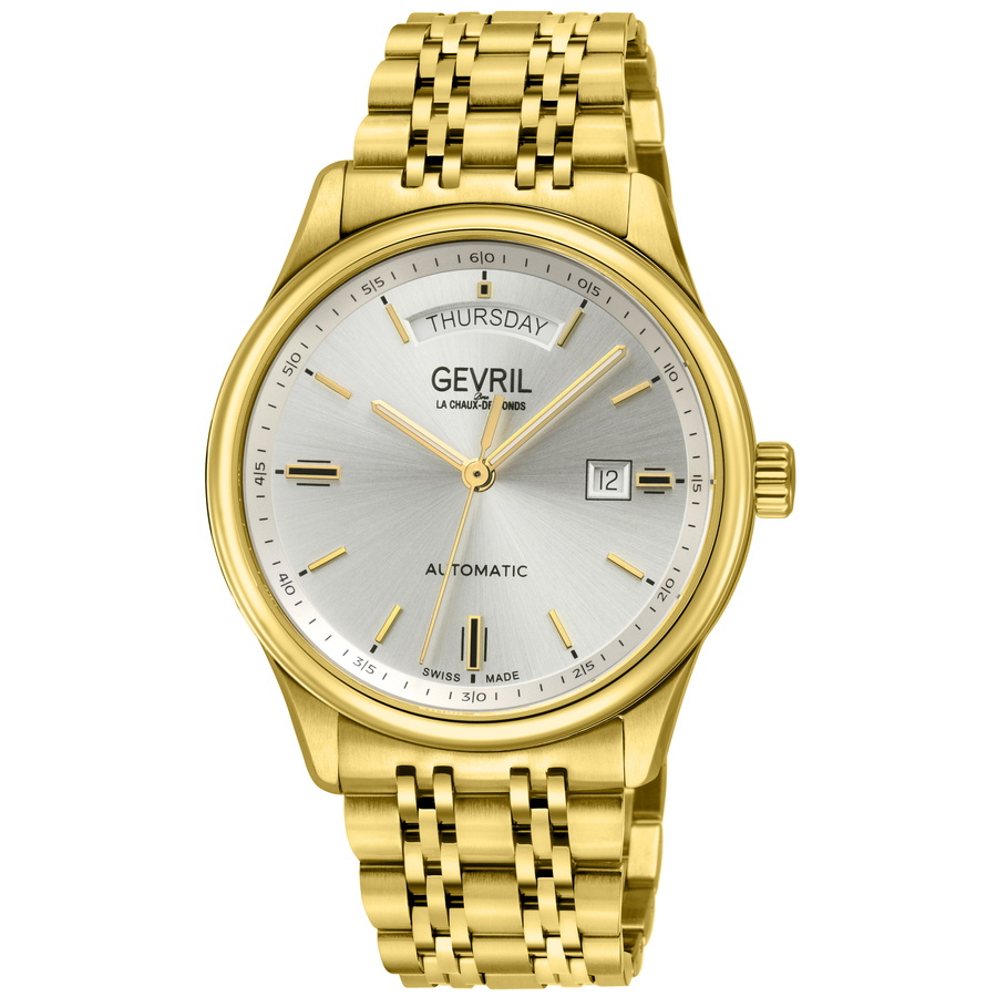 Gevril Excelsior Automatic Silver Dial Mens Watch 48203B