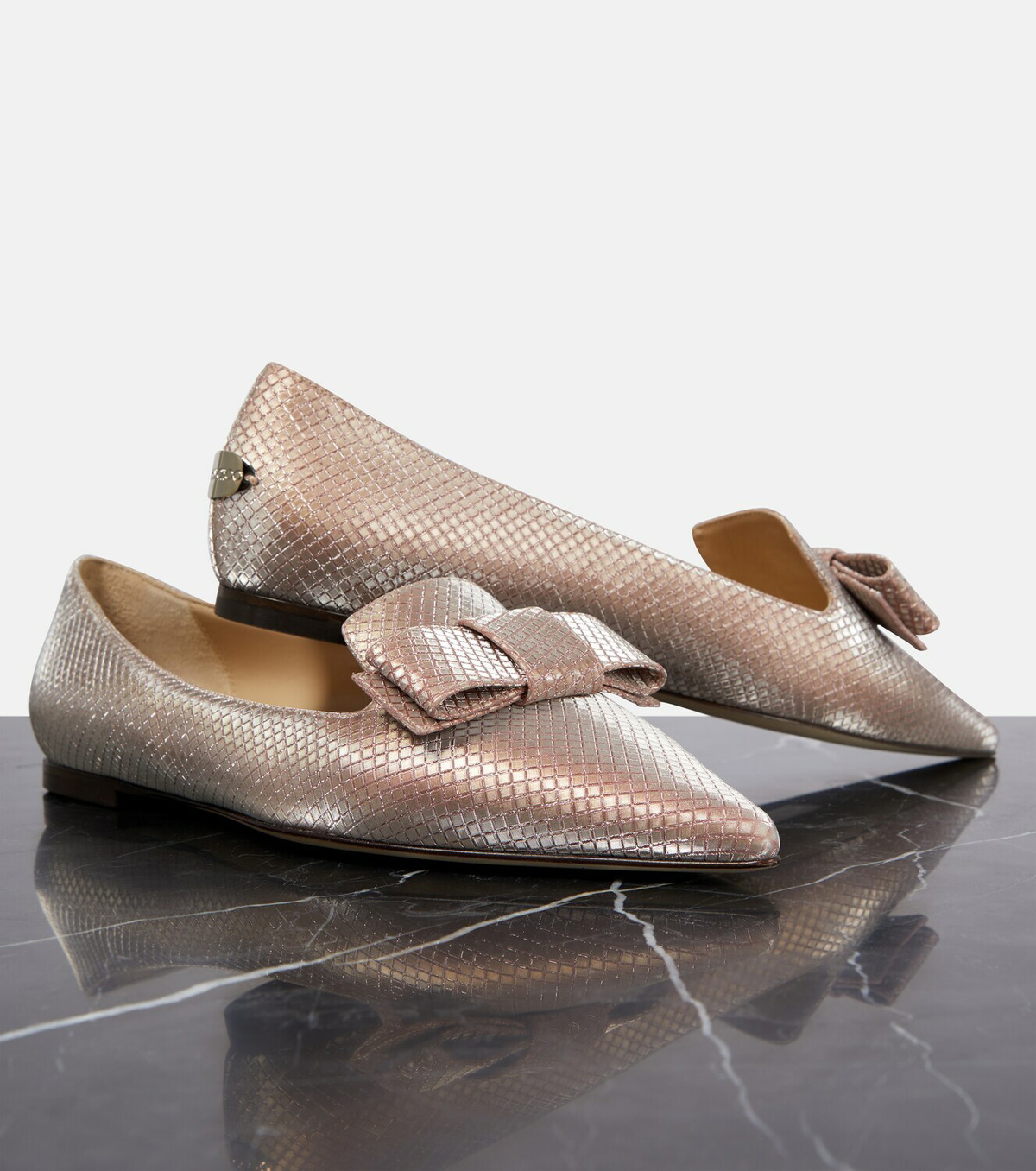 Jimmy choo 2024 bow flats