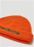 Logo Embroidered Beanie Hat in Orange