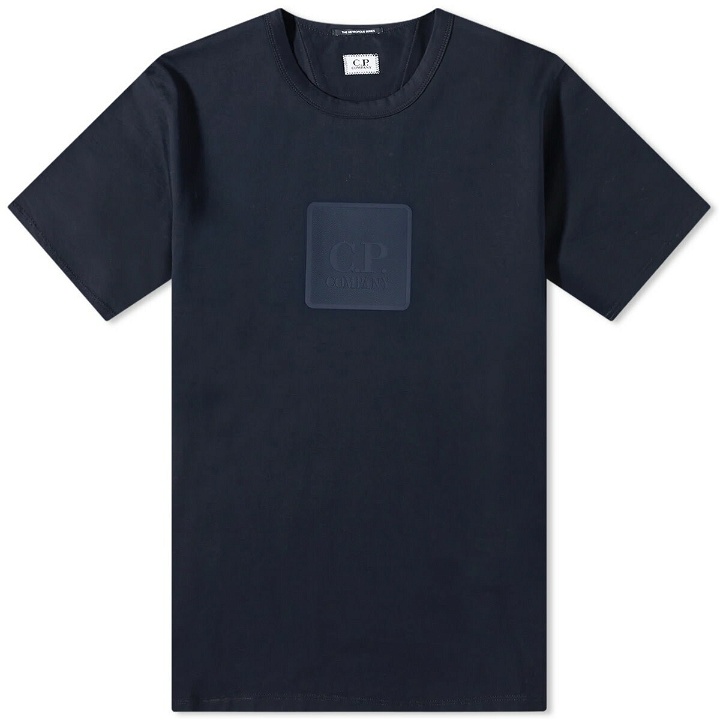 Photo: C.P. Company Men's Metropolis Patch Logo T-Shirt in Total Eclipse