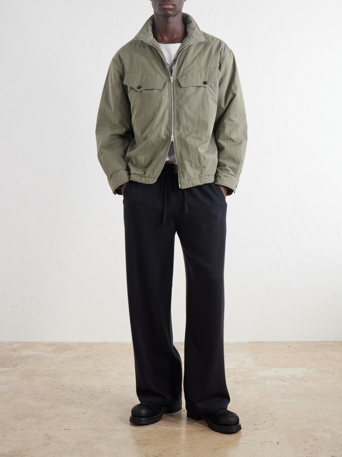 SECOND / LAYER - Vet Cotton-Blend Ripstop Jacket - Green