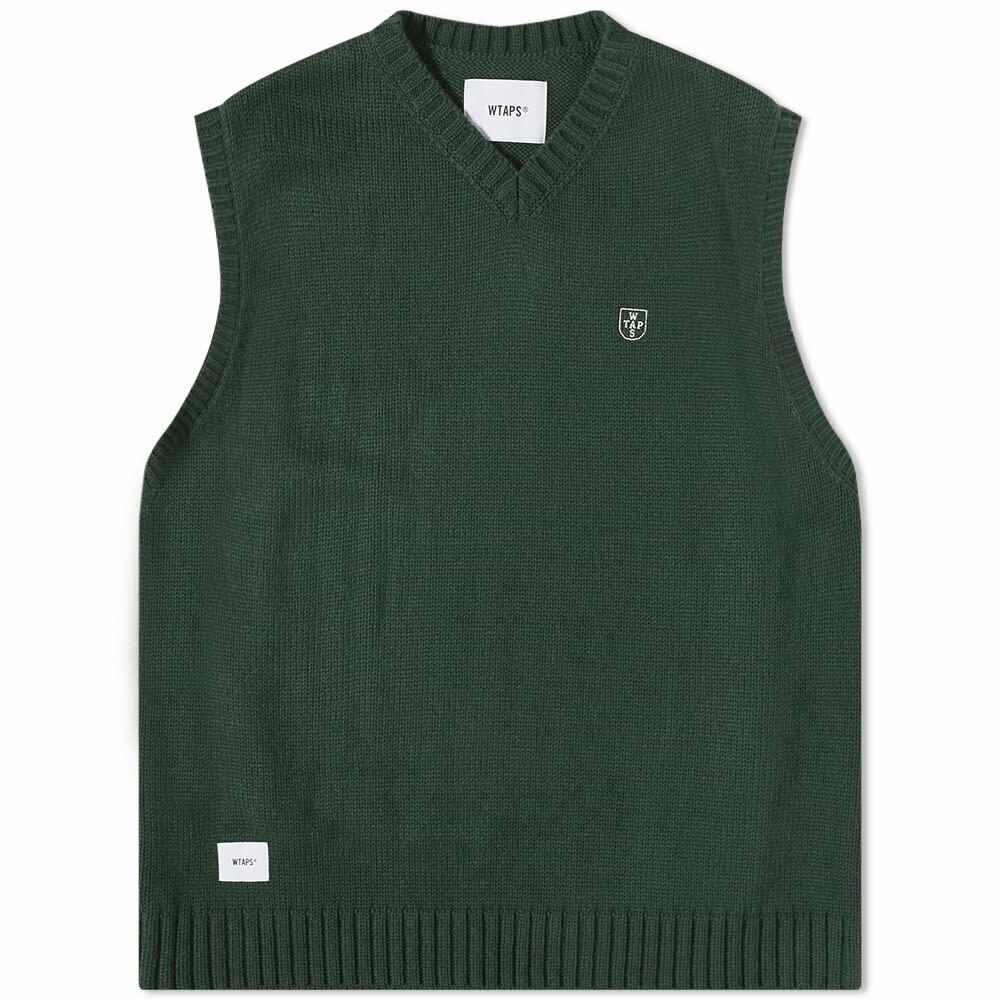 WTAPS Men's Ditch Knitted Vest in Olive Drab WTAPS