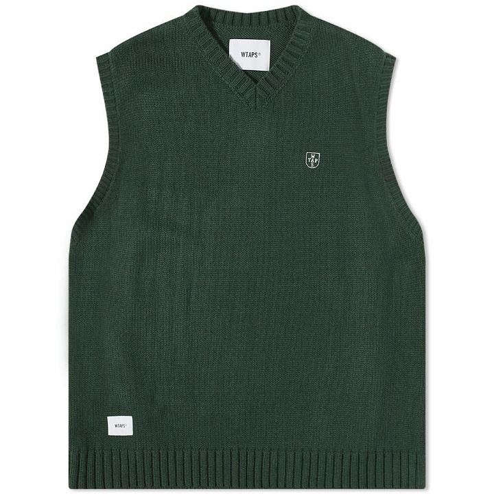 Photo: WTAPS Men's Ditch Knitted Vest in Olive Drab