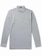 Peter Millar - Amble Slim-Fit Cotton and Cashmere-Blend Piqué Polo Shirt - Gray