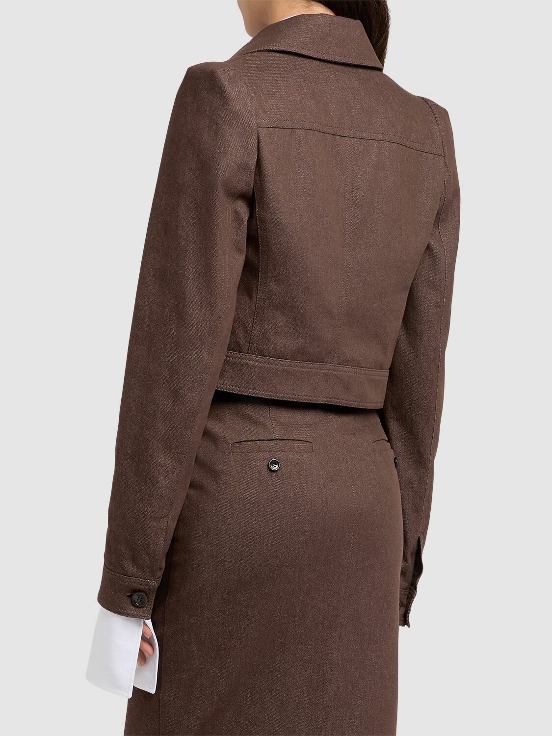 MAX MARA Carpa Denim Effect Cotton Jacket Max Mara