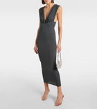 Alex Perry Ruched crêpe jersey midi dress