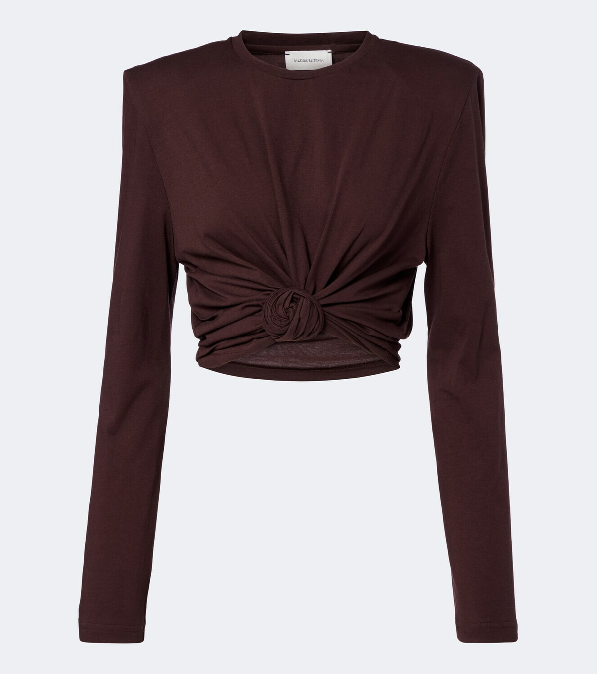 Magda Butrym Cotton-blend jersey crop top
