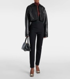 Khaite Tallin turtleneck sheer mesh bodysuit