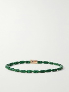 Luis Morais - Gold, Malachite and Sapphire Beaded Bracelet