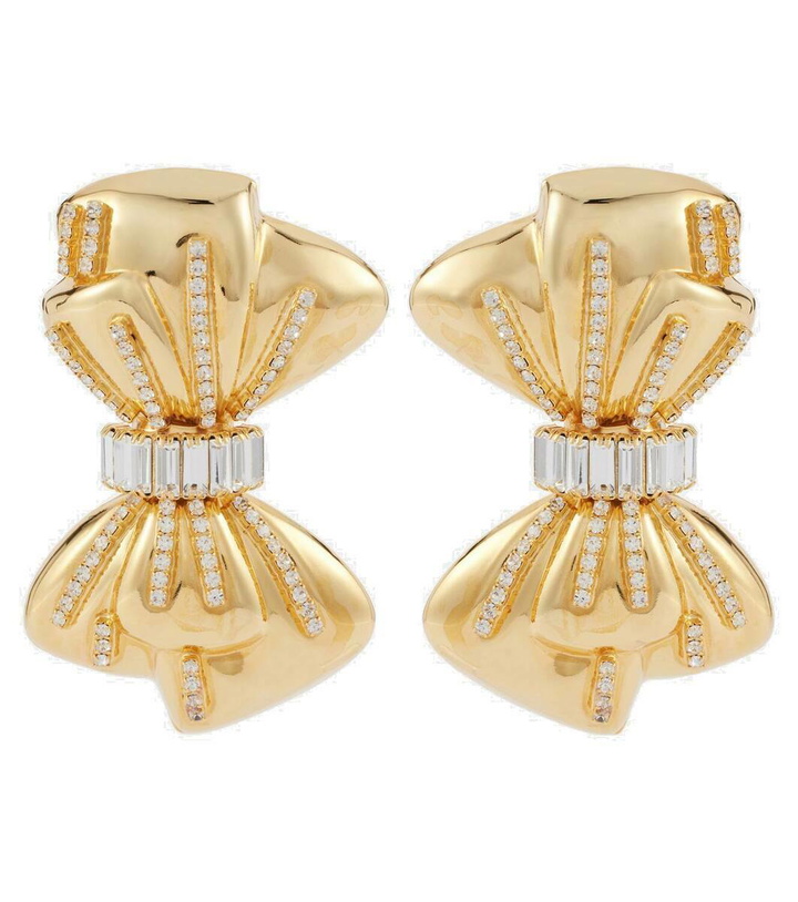 Photo: Alessandra Rich Crystal-embellished clip-on earrings