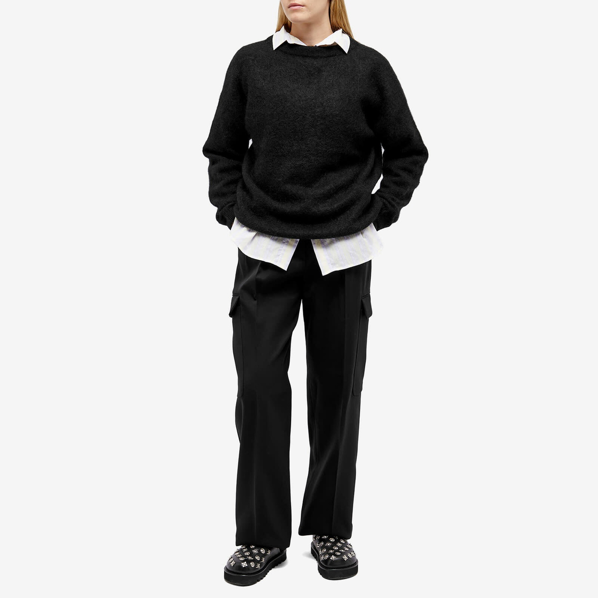 Acne Studios Women's Dramatic Moh RMS Sweater in Black Acne Studios