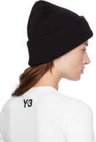 Y-3 Black Classic Knitted Beanie