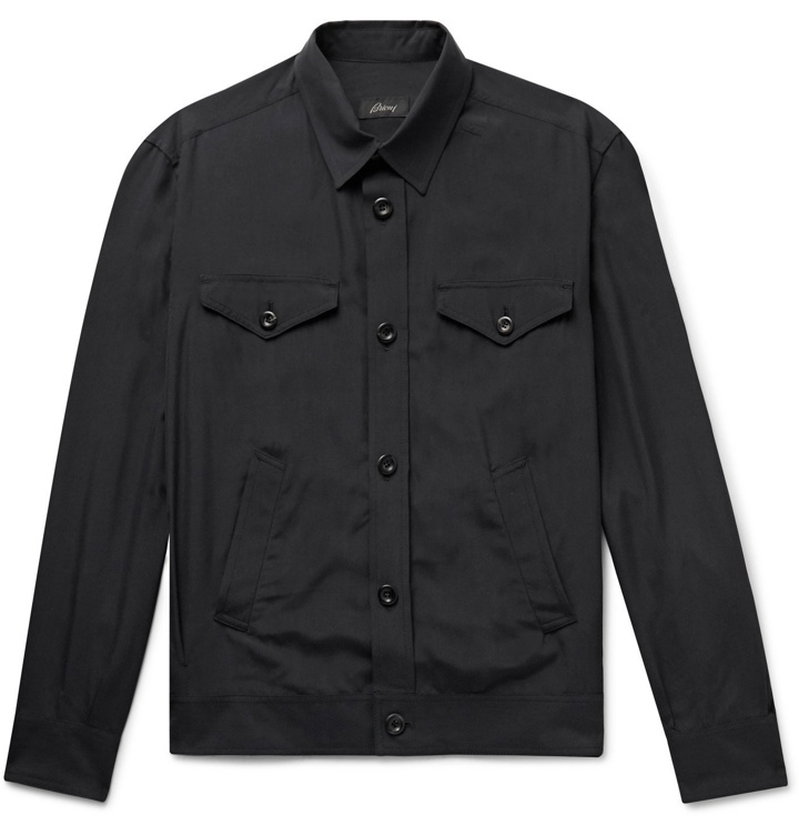 Photo: Brioni - Silk Shirt Jacket - Black