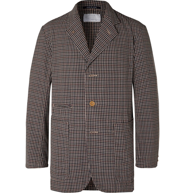 Photo: nanamica - Club Gingham Wool-Blend Hopsack Suit Jacket - Brown