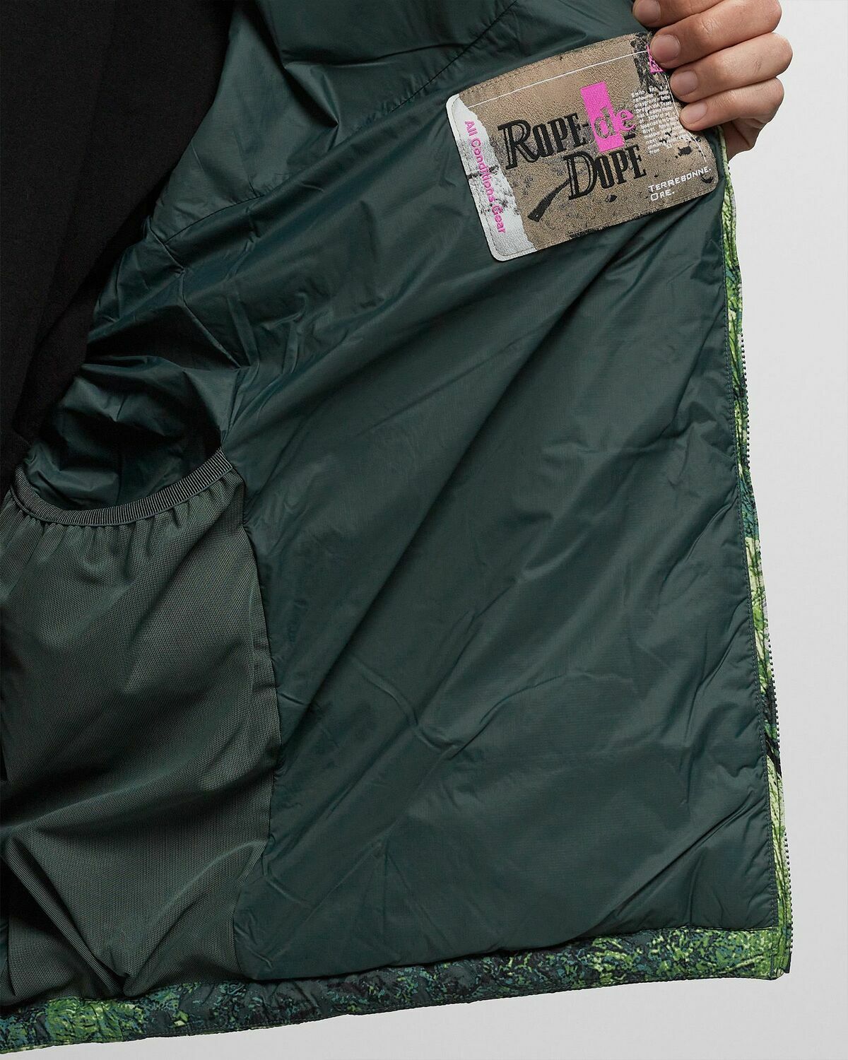 Nike Acg Rope De Dope Therma Fit Adv Allover Print Jacket Green 