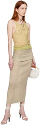 Ludovic de Saint Sernin Green Pleated Midi Skirt