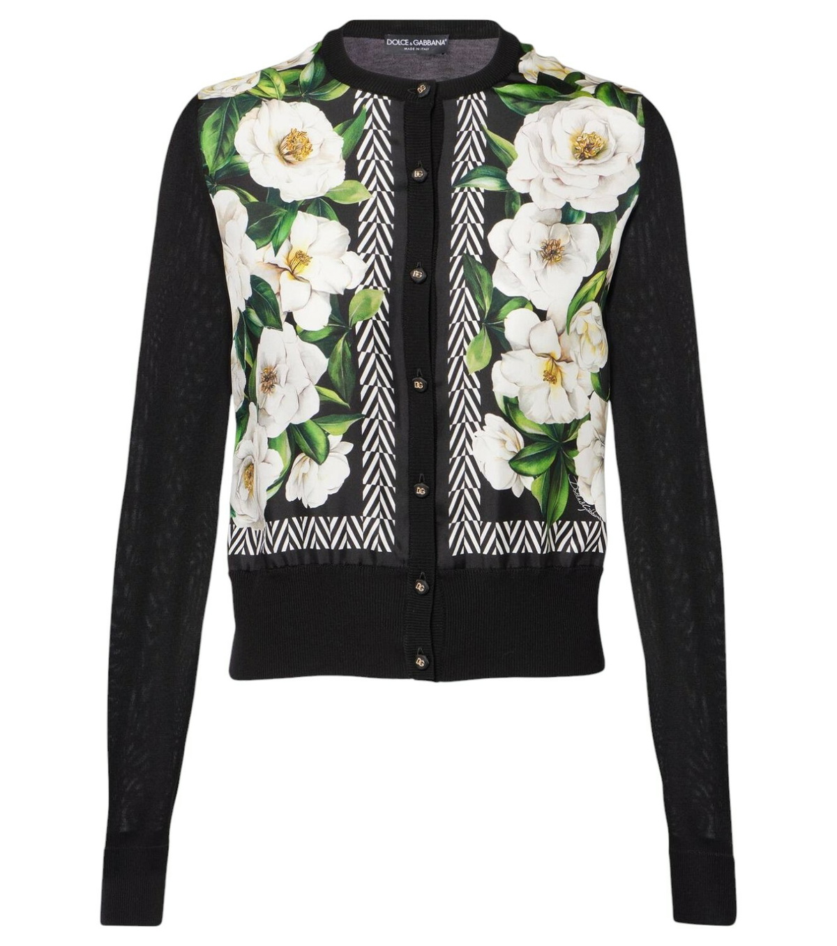 Dolce & Gabbana White Silk Button Down Cardigan Sweater main image 1