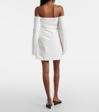 SIR Martina off-shoulder cotton poplin minidress