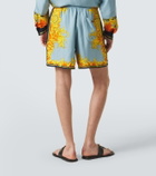 Versace Printed silk shorts