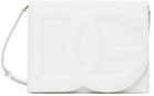 Dolce&Gabbana White Calfskin 'DG' Logo Crossbody Bag