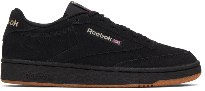 Photo: Reebok Classics Black Suede Club C 85 Sneakers