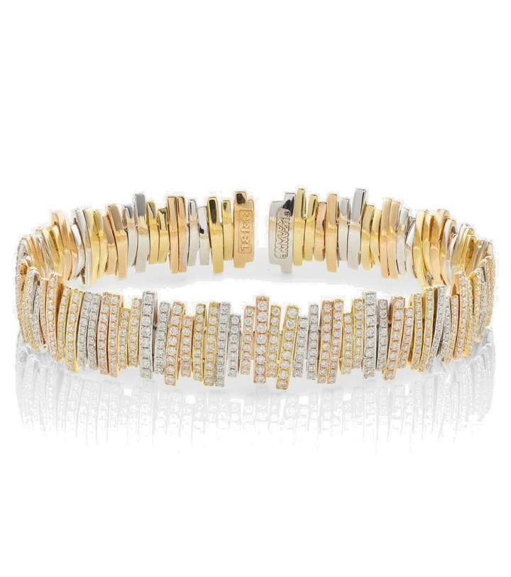 Photo: Suzanne Kalan 18kt yellow, rose, and white gold bracelet with diamonds
