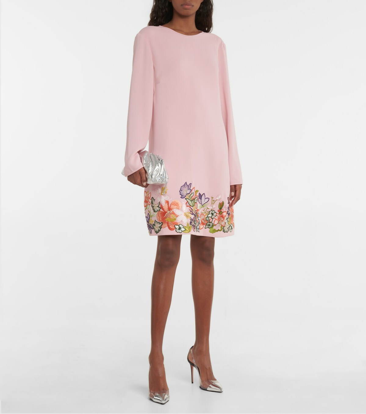 Costarellos Zinnia floral-embroidered minidress